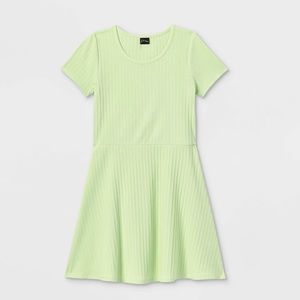 Girls' Ribbed Skater Dress - art class™ - Mint Green - Size Large (10/12)